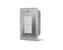 3-1/8 in. Stainless Steel In-wall Stack Switch in Grey and White