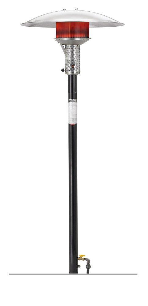 AEI Corporation Black 24V Gas Permanent Patio Heater with Automatic Ignition 
