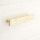 Signature Hardware Satin Brass 5 in. Brass Rectangular Cabinet Pull 