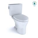 1.28 gpf Elongated Wall Mount Two Piece Toilet in Cotton
