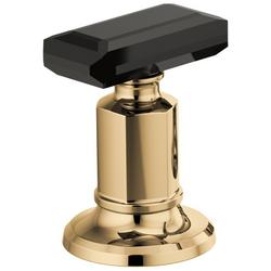 Two Handle Brass Knob Handle Kit in Brilliance&reg; Polished Gold/Black Crystal
