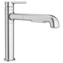 Single Handle Pull Out Kitchen Faucet in Stainless Steel