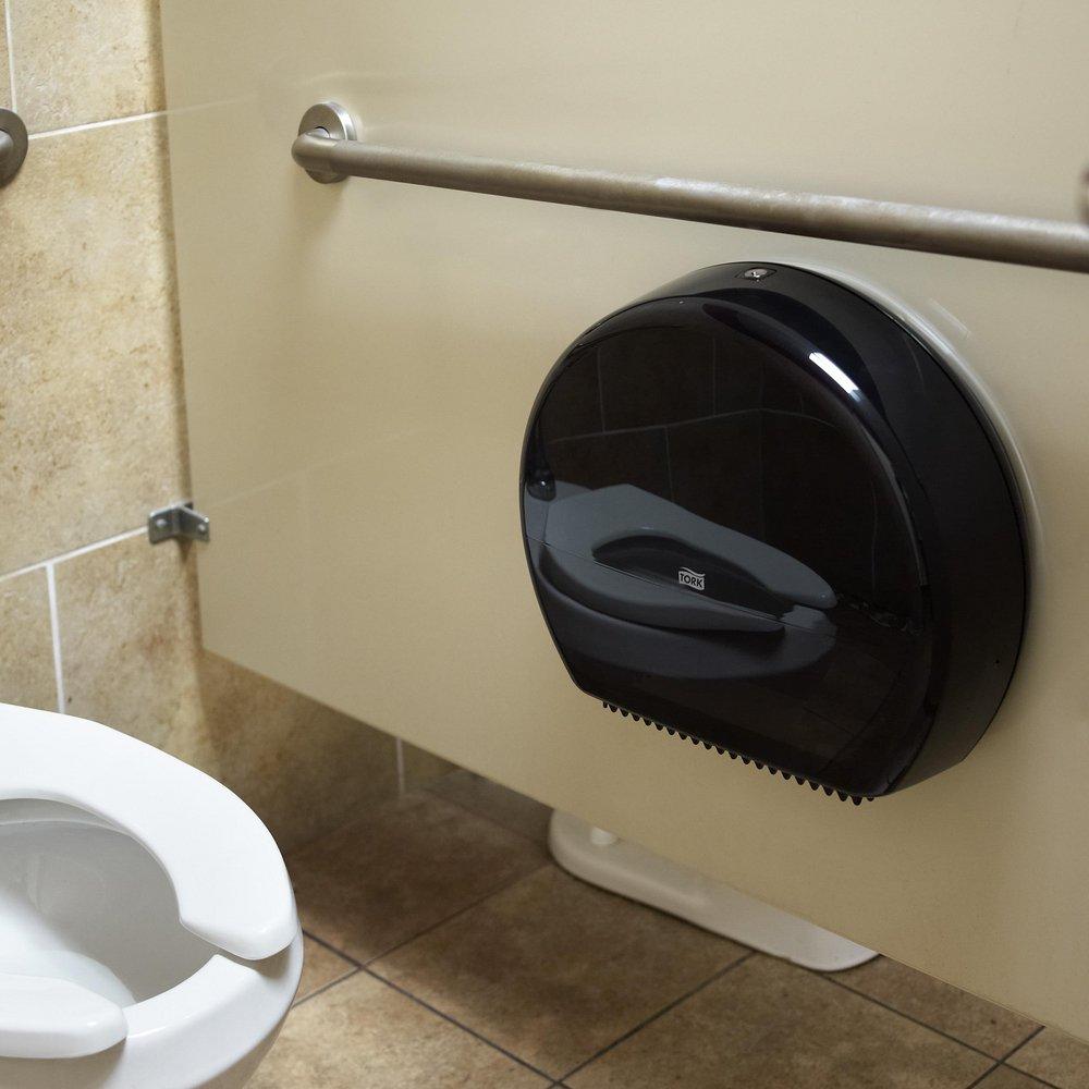 Tork White Jumbo Bath Tissue Roll, 2-Ply, White, T1 System 