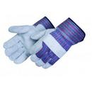L Size Double Palm Glove in Grey with Safety Cuff