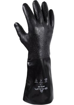 L Size Neoprene Coated Knit Liner Glove in Black