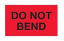 3 x 5 in. "Do Not Bend" Label in Fluorescent Red (Roll of 500)
