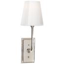 1-Light 60W 17 in. Wall Sconce in Polished Nickel