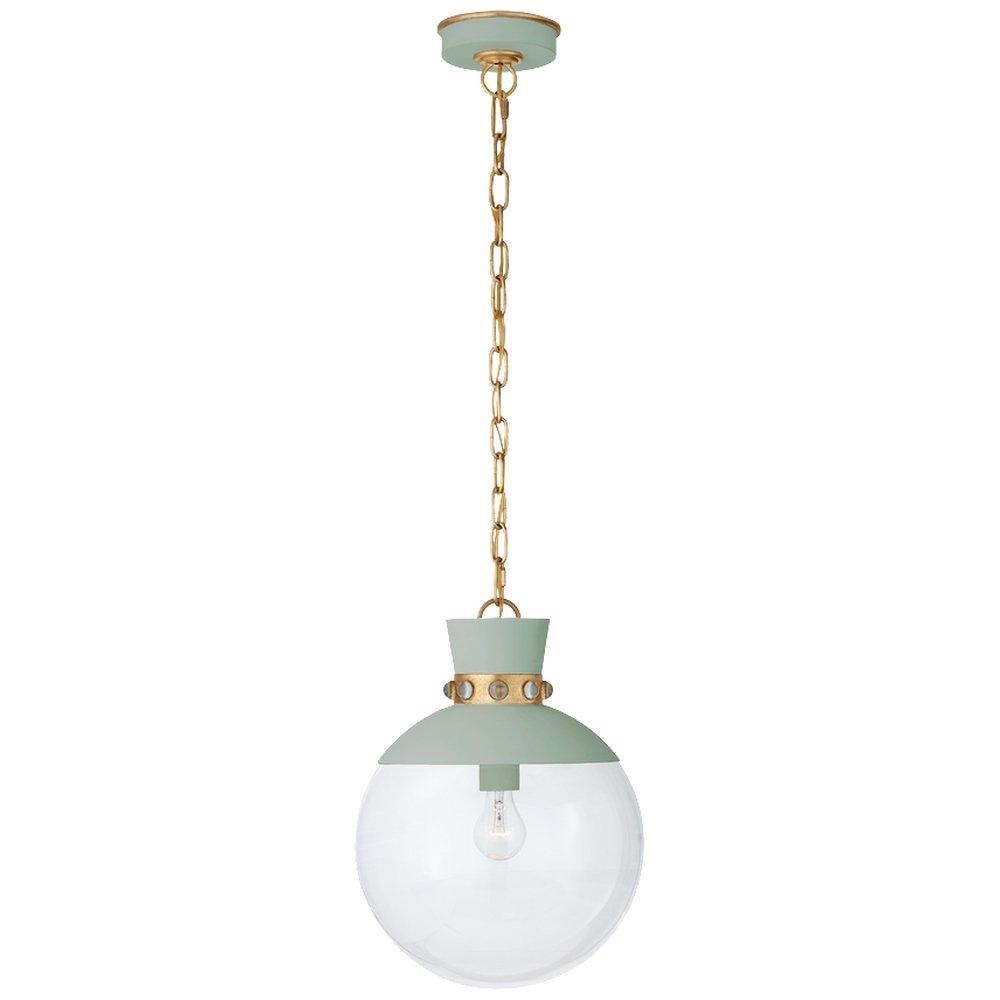 Visual Comfort & Co. Signature Celadon/Gild 60W 1-Light Medium E-26 Pendant Light 