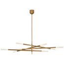 Visual Comfort & Co. Signature Antique Burnished Brass 14-1/4 x 65 in. 35W 8-Light LED Modern Chandelier 