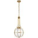 Visual Comfort & Co. Signature Antique Burnished Brass 12W 1-Light Medium E-26 Integrated LED Pendant Light 
