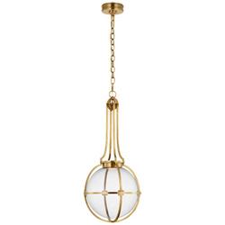 12W 1-Light Medium E-26 Integrated LED Pendant Light in Antique Burnished Brass