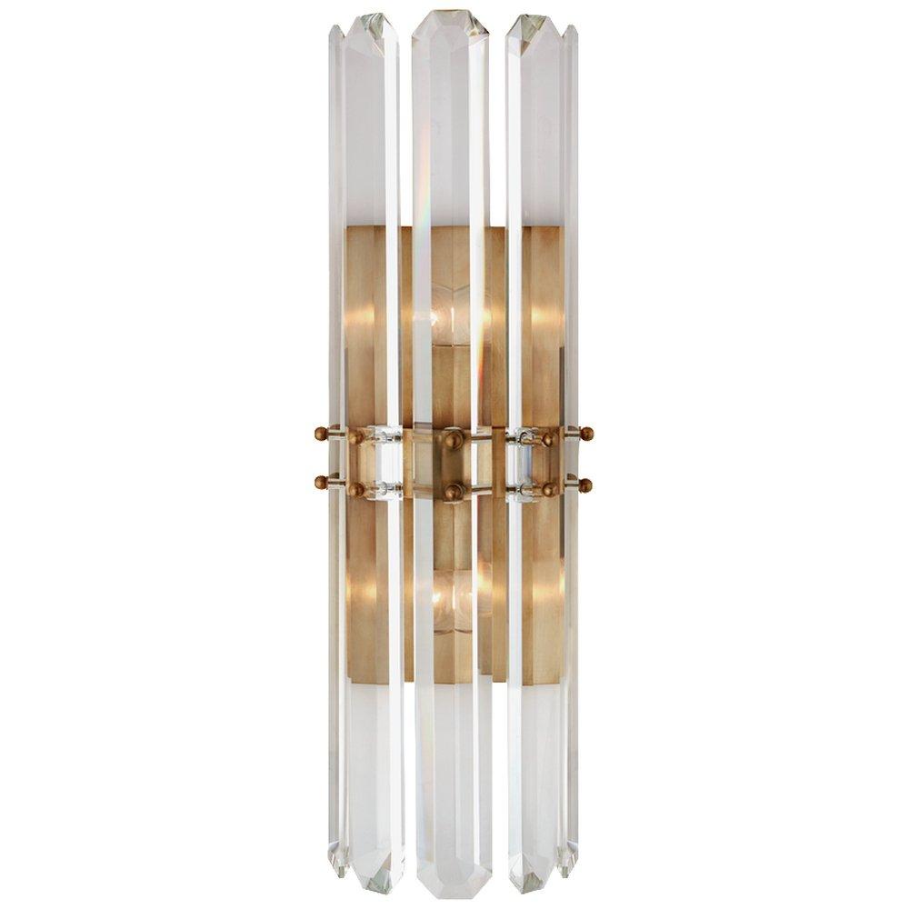 2-Light 40W 22 in. Wall Sconce in Hand-Rubbed Antique Brass 