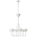 34-1/2 x 30 in. 60W 1-Tier 6-Light Incandescent Chandelier in Plaster White
