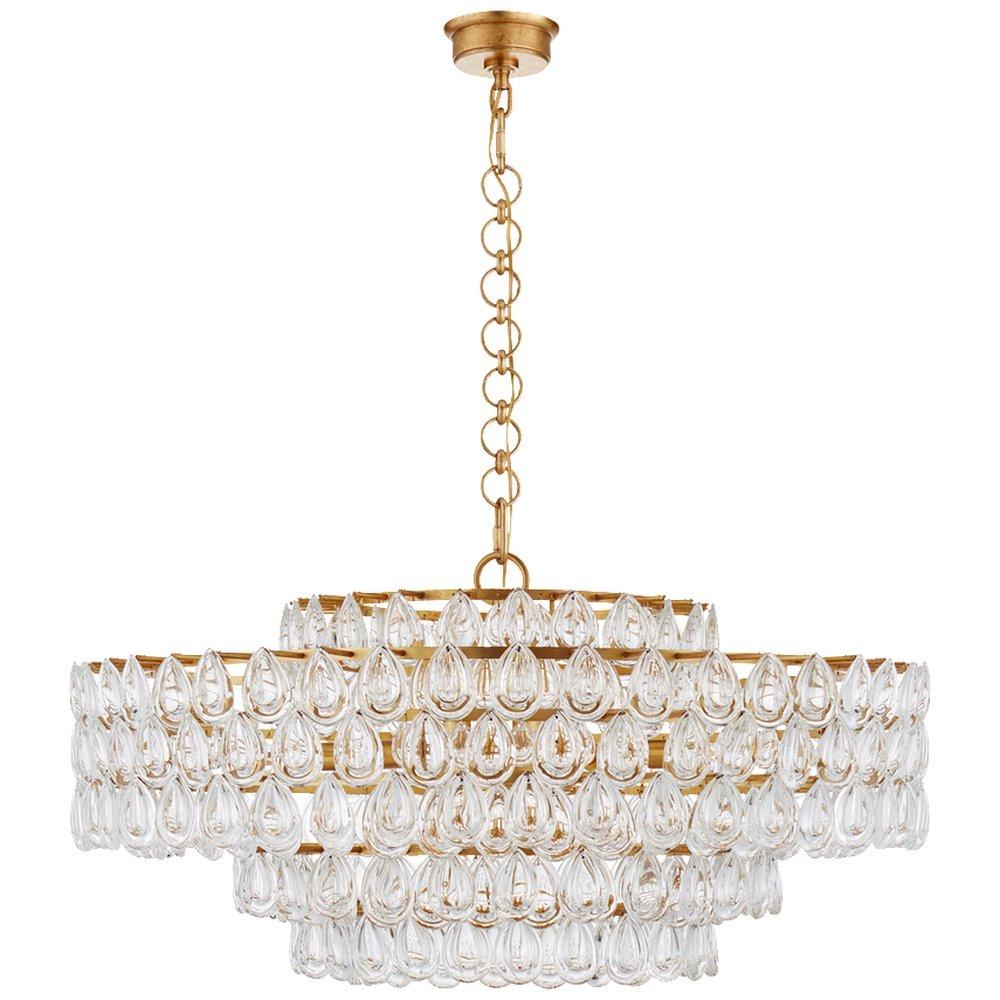 Visual Comfort & Co. Signature Gild 20-3/4 x 36 in. 40W 12-Light Chandelier 