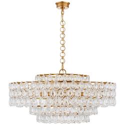 20-3/4 x 36 in. 40W 12-Light Chandelier in Gild