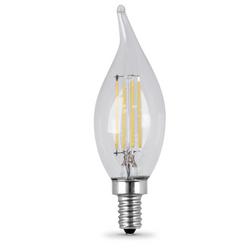 2.2W 4-3/10 in. LED B10 Candelabra E-12 Base 2700 Kelvin Dimmable Bulb in Clear (Pack of 2)