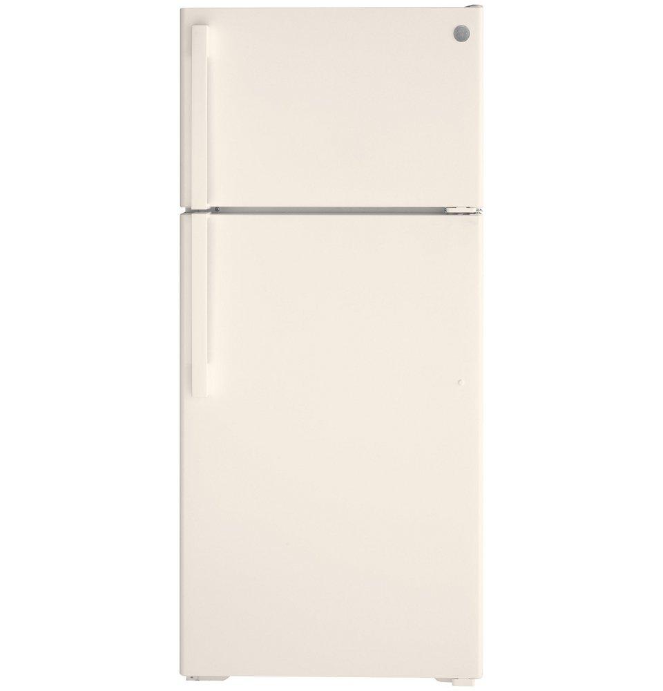 GE&reg; Bisque 28 in. 12.6 cu. ft. Top Mount Freezer Refrigerator 
