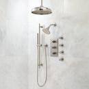 Three Handle Single Function Shower System in Brushed Nickel