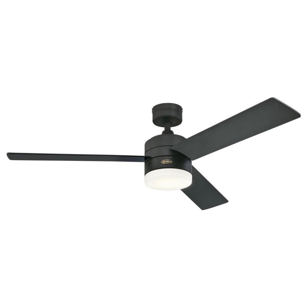 Westinghouse Lighting Matte Black 52 in. 75W 3-Blade Integrated LED Ceiling Fan 
