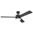 52 in. 75W 3-Blade Integrated LED Ceiling Fan in Matte Black