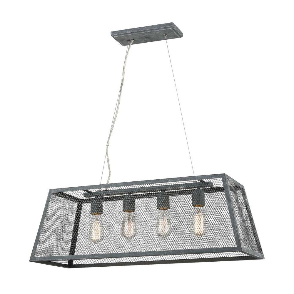 BARRITON 4-LIGHT PENDANT IN FARMHOUSE GREY 