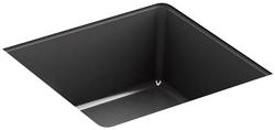 13-1/16 in. Undermount Square Vitreous China Bathroom Sink in Black Black&trade;