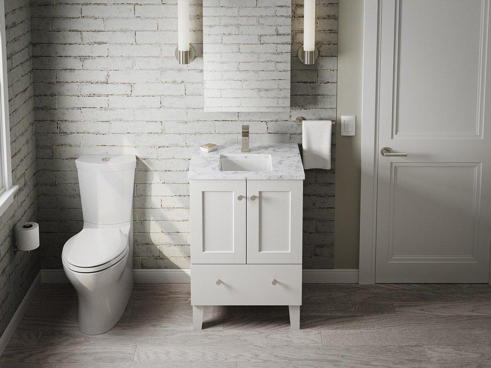 KOHLER White Undermount Bathroom Sink 