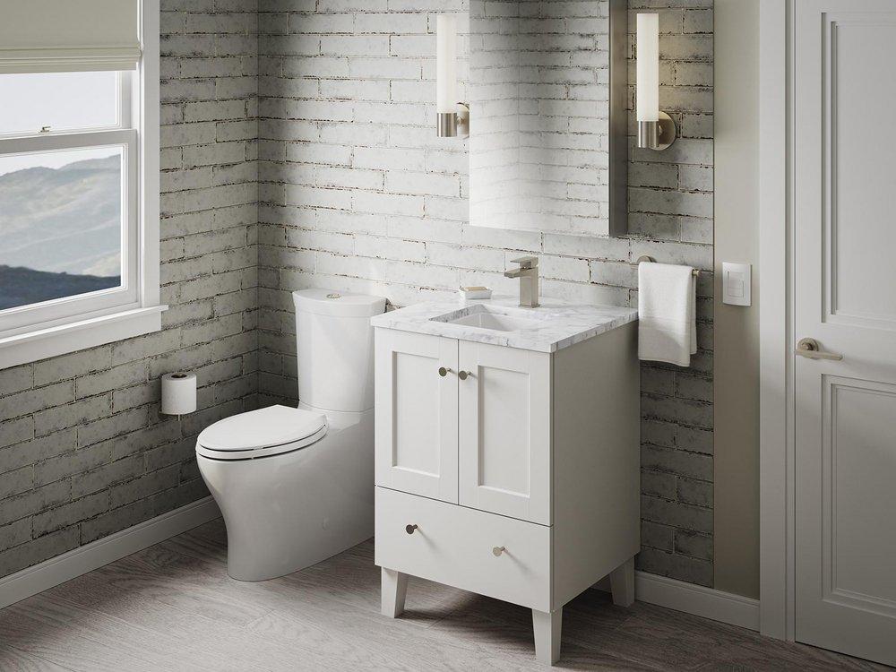 KOHLER White Undermount Bathroom Sink 