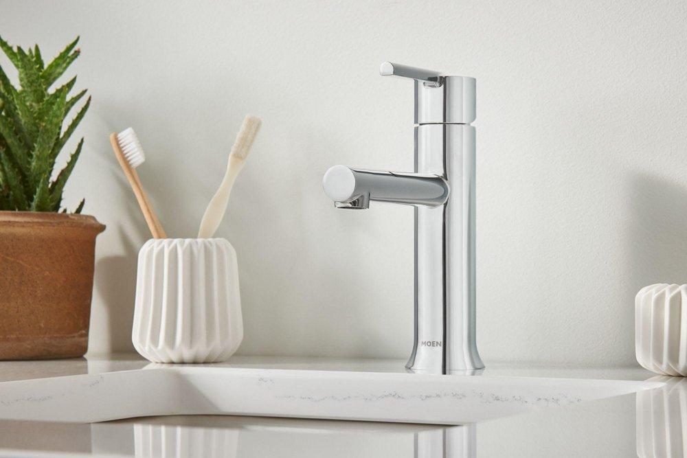 Moen Chrome Single Handle Monoblock Bathroom Sink Faucet Lever Handle 