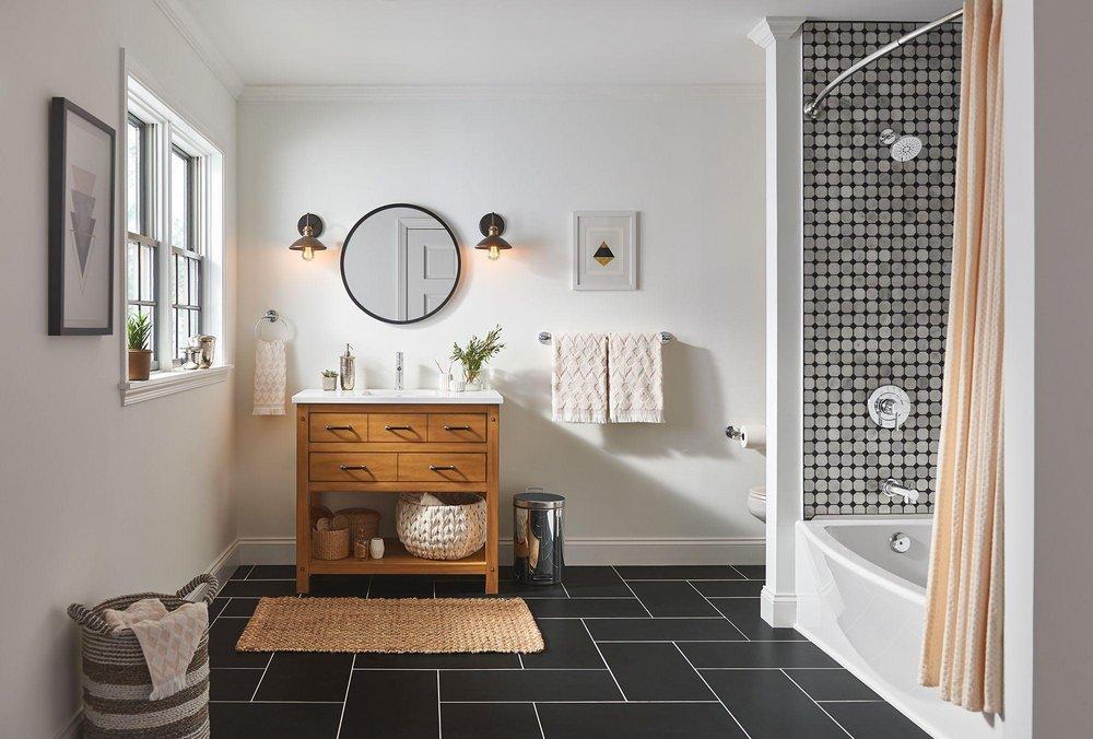 Moen Chrome Single Handle Monoblock Bathroom Sink Faucet Lever Handle 