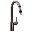 Moen Black Stainless Single Handle Pull Down Kitchen Faucet with Power Clean and Reflex Technology 