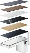 Single Handle Wall Mount Bathroom Sink Faucet in Chrome;Black Glass 