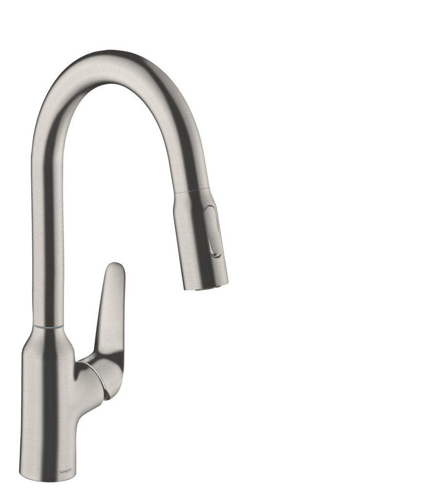 Single Handle Kitchen Faucet in Steel Optic 
