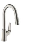 Single Handle Kitchen Faucet in Steel Optic 