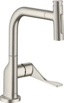 Single Handle Kitchen Faucet in Steel Optic