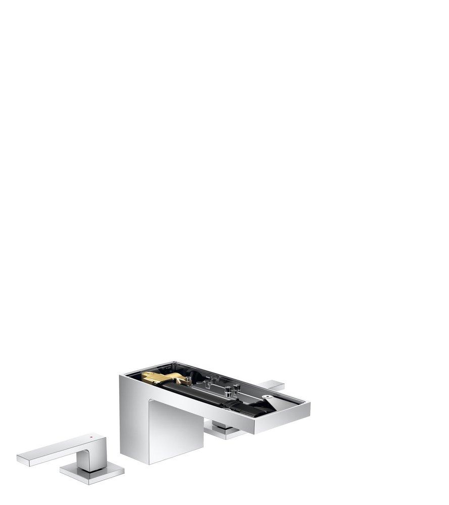 Two Handle Widespread Bathroom Sink Faucet in Chrome 