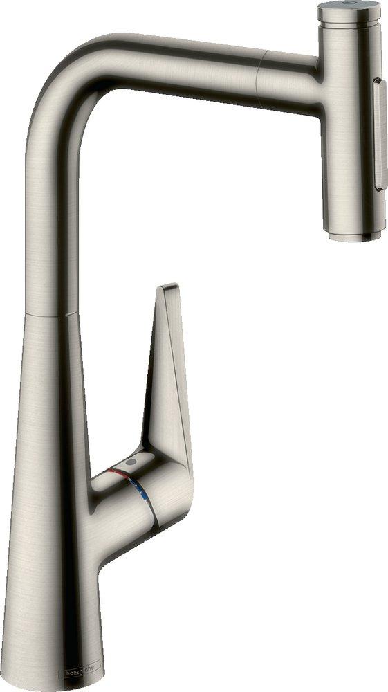 Single Handle Kitchen Faucet in Steel Optic 
