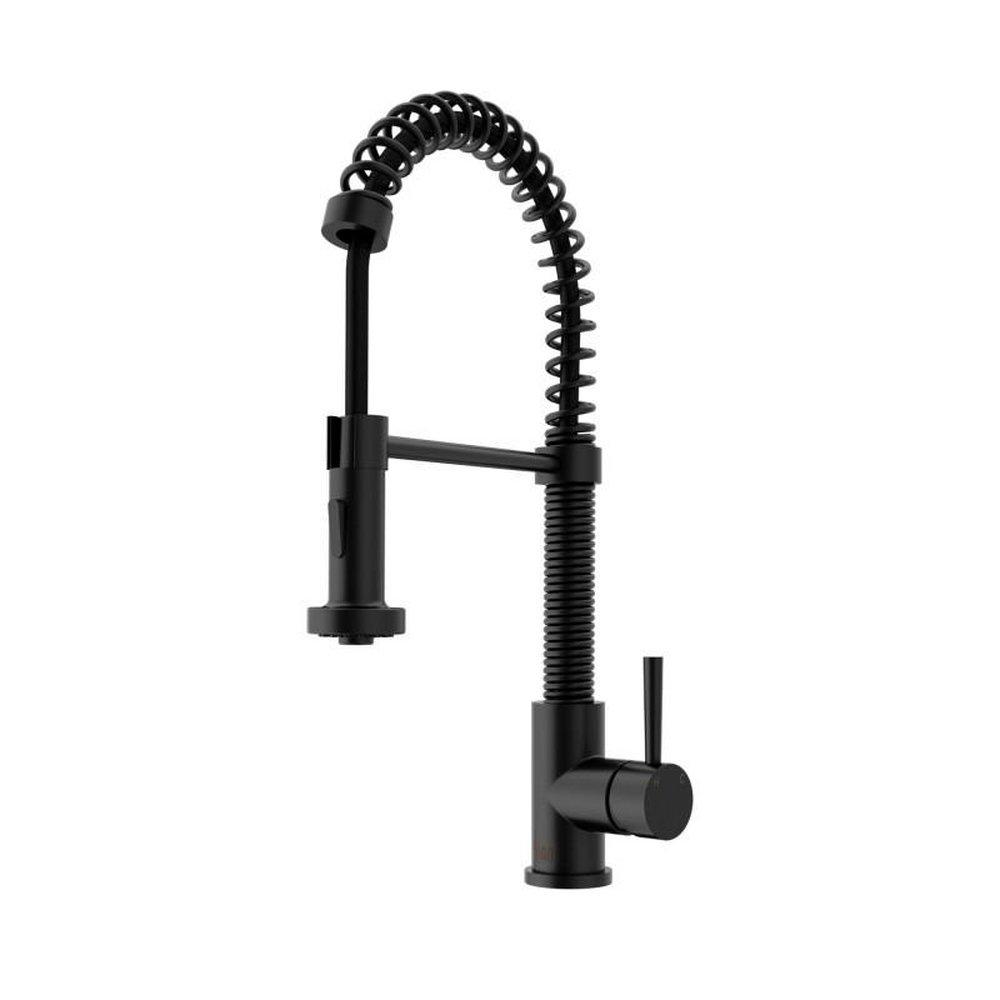 Vigo Industries Matte Black Pull Down Kitchen Faucet 