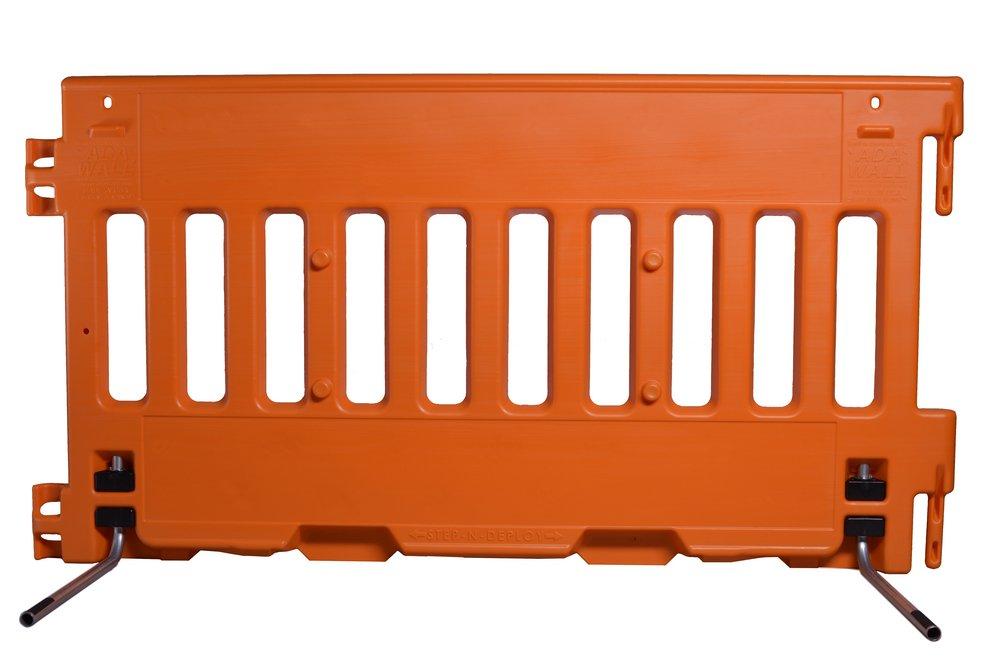 TrafFix Devices Orange 3 x 38 in. 23 lb. HDPE Wall Barrier with Leg 