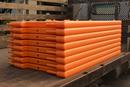 TrafFix Devices Orange 3 x 38 in. 23 lb. HDPE Wall Barrier with Leg 