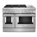 KitchenAid Stainless Steel 47-7/8 in. Gas 6-Burner Sealed Freestanding Range 