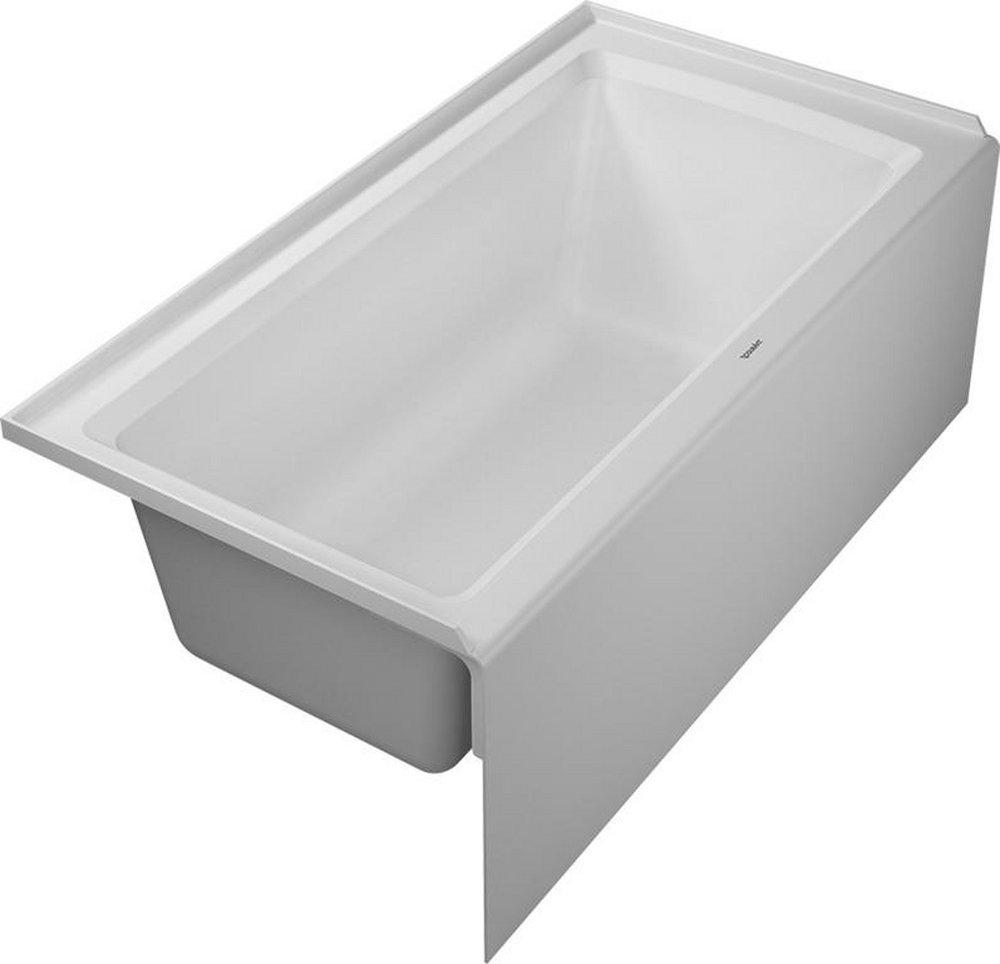 Duravit White 60 x 30 in. Soaker Alcove Bathtub Left Drain 
