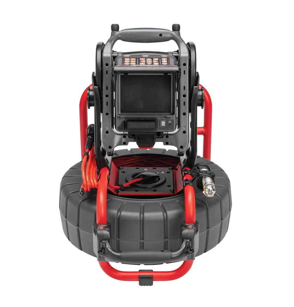 RIDGID Red Camera Reel and Digital Reporting Monitor with Battery and Charger 