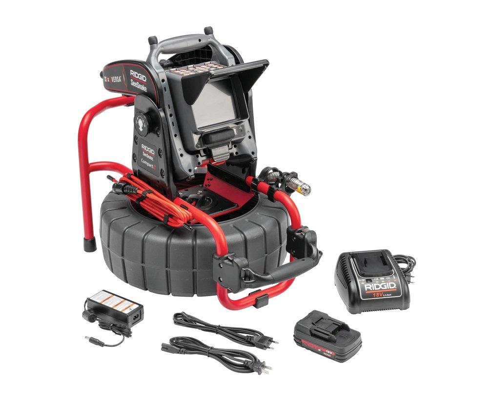 RIDGID Red Camera Reel, Digital Monitor and Inspection Camera 