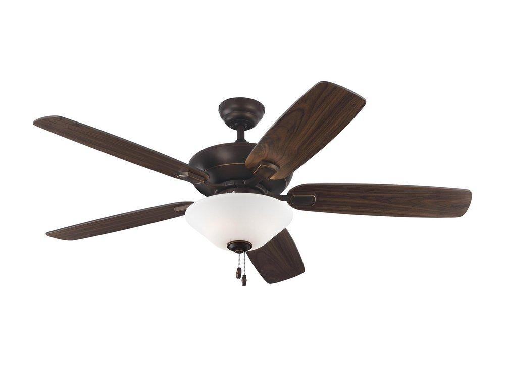 Visual Comfort & Co. Fan Roman Bronze 58W 1-Light Medium E-26 LED 5-Blade Ceiling Fan 