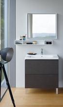 L-Cube Wall Mounted Vanity in Concrete Grey Matte - Dual Drawer image number 0