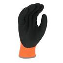 Radians Orange 13G Latex Coated Cut Resistant Cold Weather Gloves in Orange High Visibility 