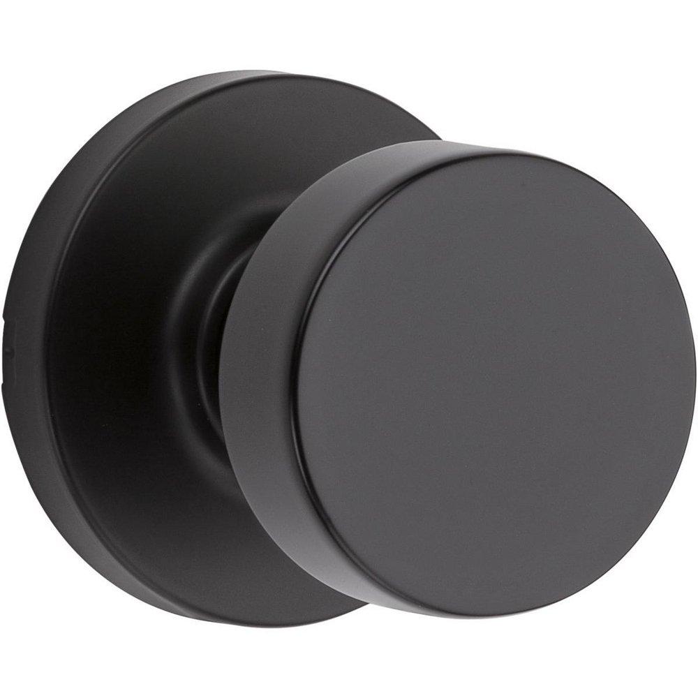 Kwikset Matte Black PISMO RND PASS KNOB 