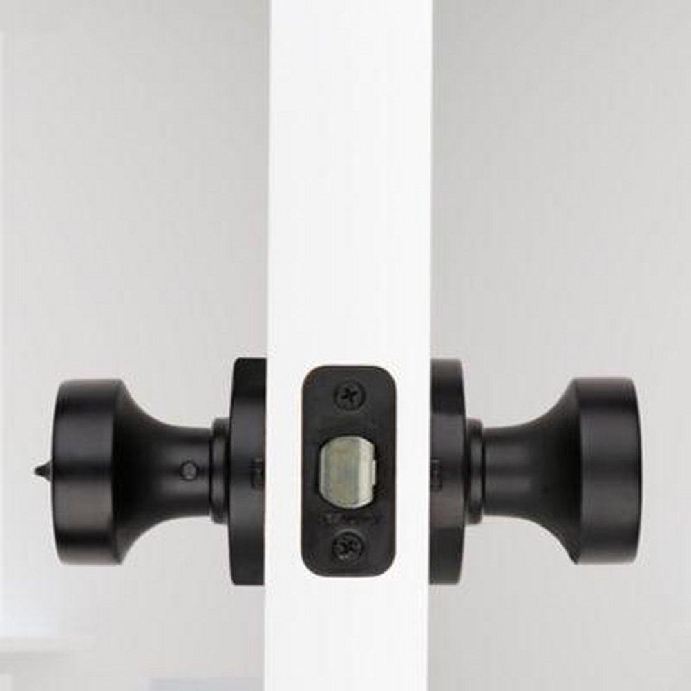 Kwikset Matte Black PISMO RND PRIV KNOB 