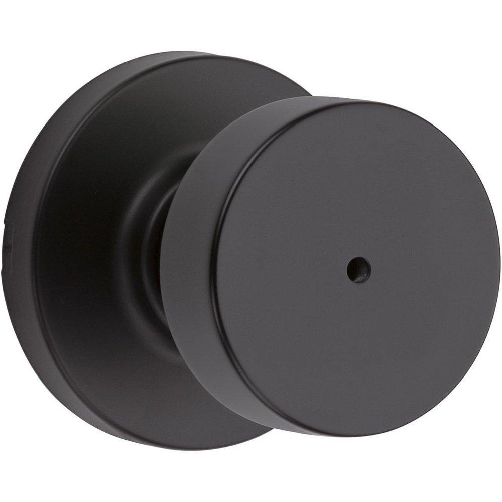 Kwikset Matte Black PISMO RND PRIV KNOB 